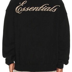 Fear of God Essentials Black Embroidered Sweater